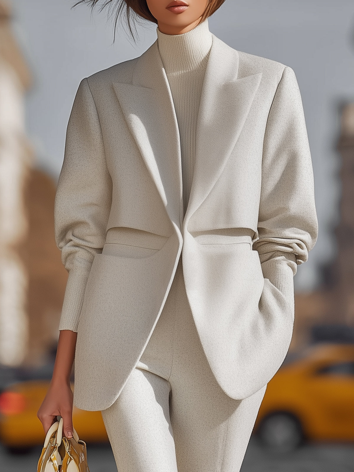 Lantern Sleeves And Waist Design Loose Coat