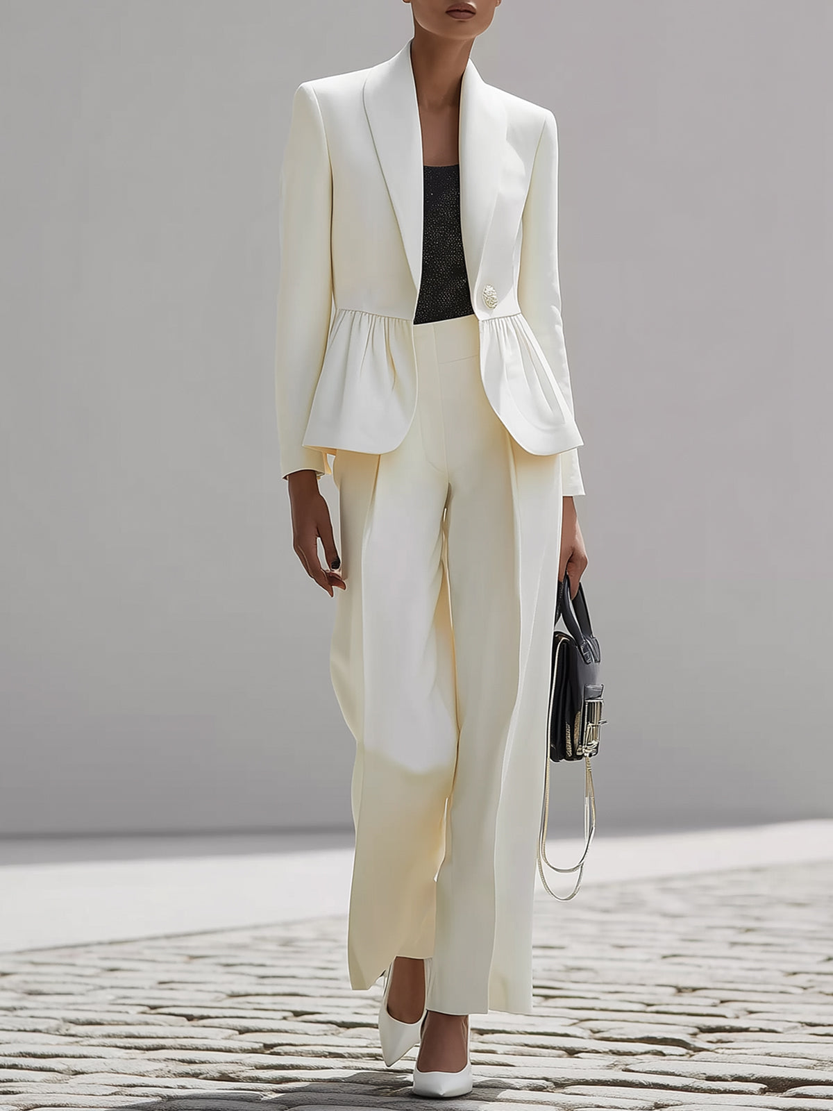 Milky White Slimming Suit