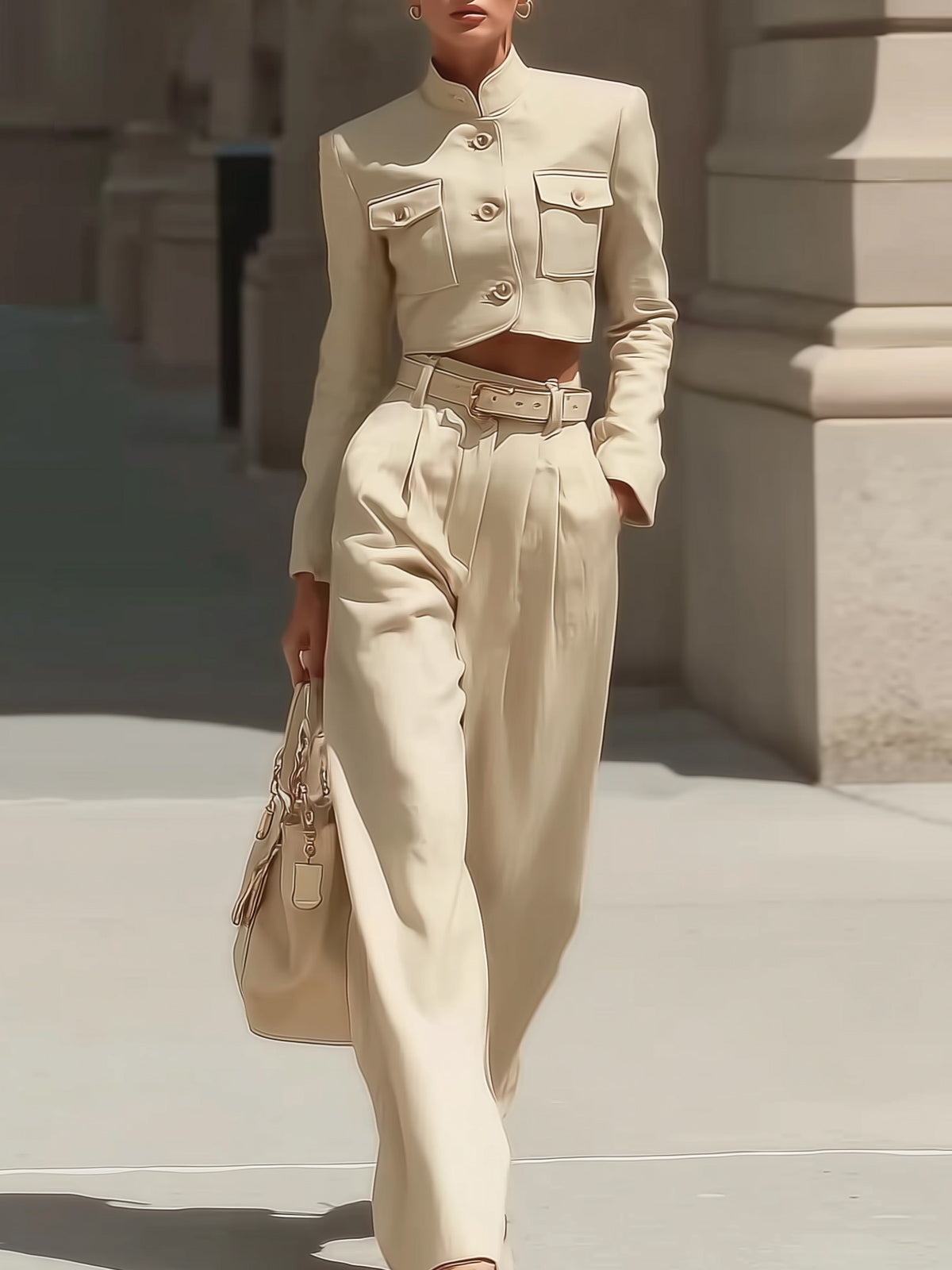 Beige Short Suit